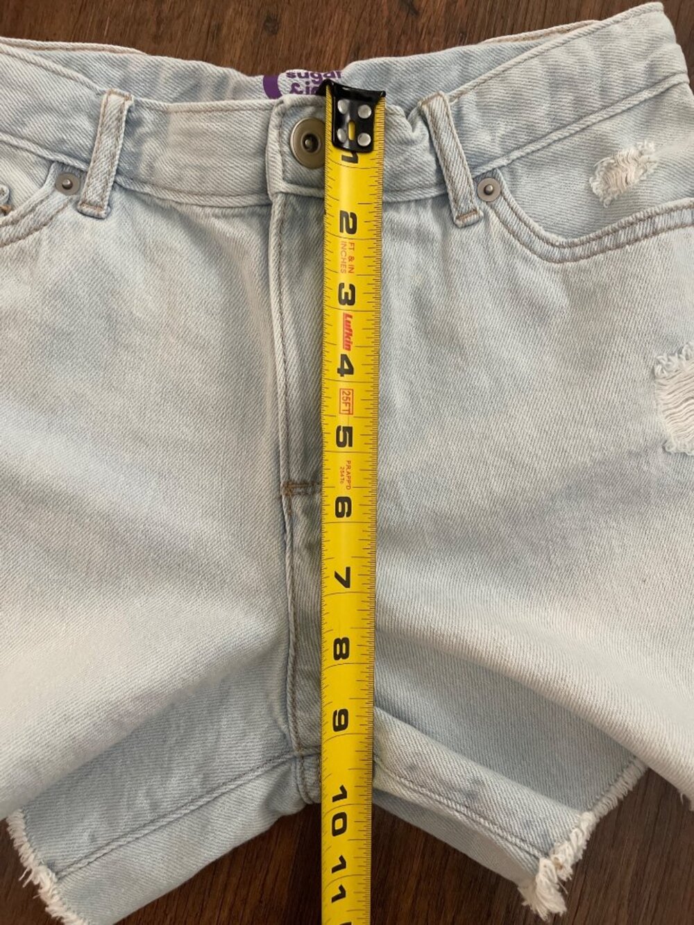 Sugar & Jade Jean Shorts Light Wash Denim Girls 12 - Picture 7 of 8